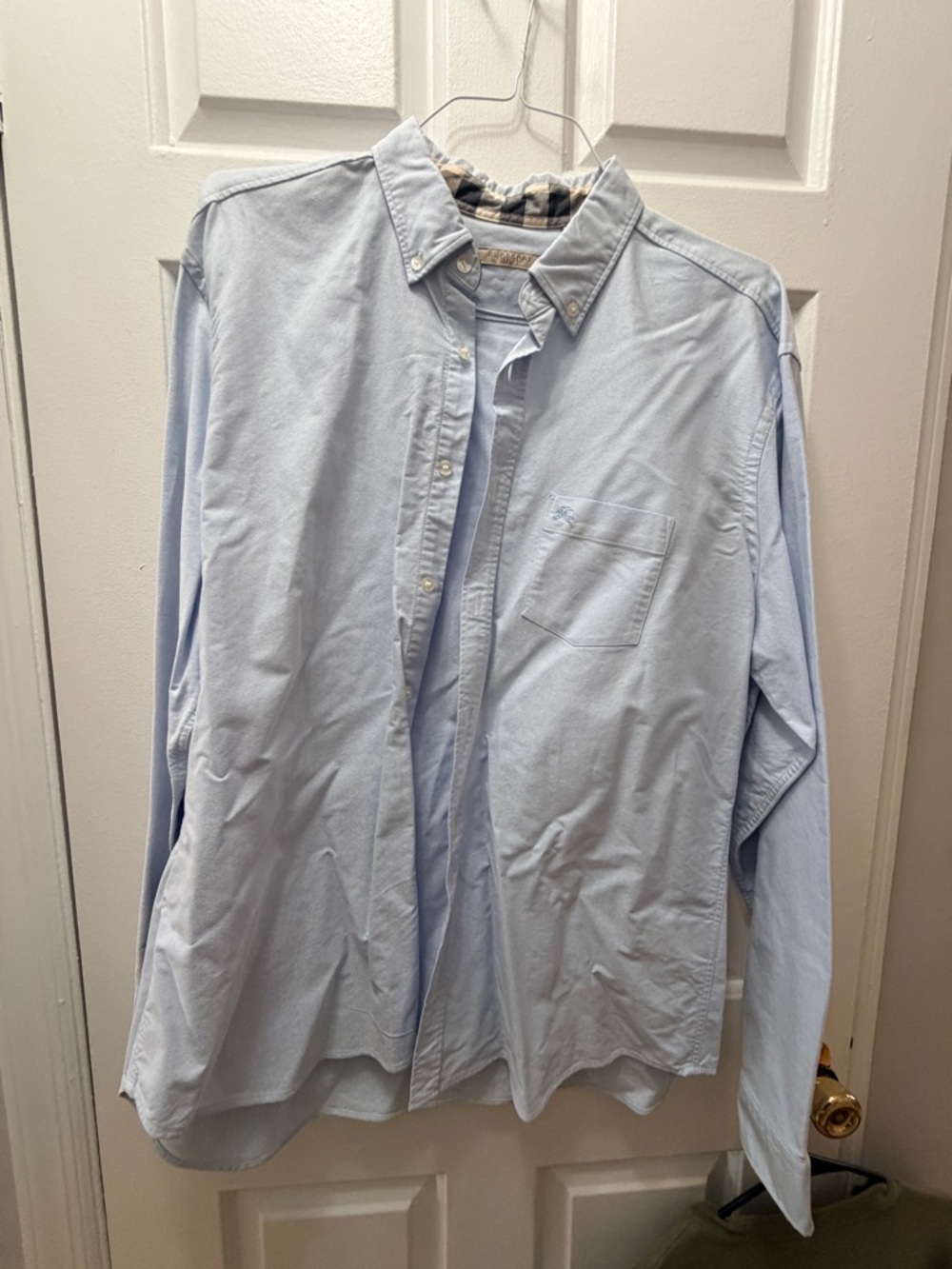 Burberry Light Blue Button-Down Casual Shirt